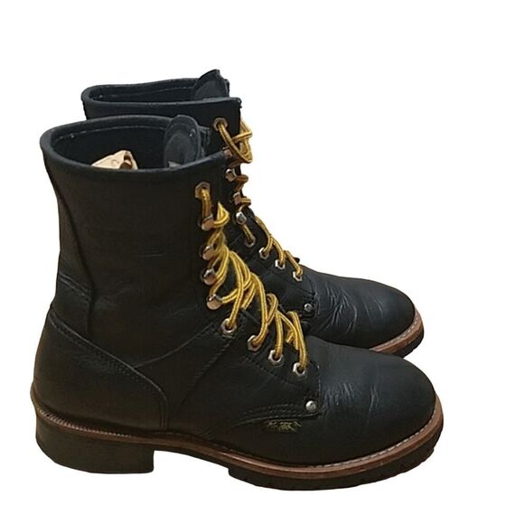 AdTEC MEN'S 9" LOGGER BLACK 1439 Genuine Leather Work Boot size 11 - Picture 5 of 16